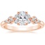 14K Rose Gold Effervescence Diamond Ring, smalltop view