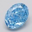 5.03 Ct. Fancy Vivid  Blue Oval Lab Grown Diamond