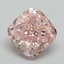3.50 Ct. Fancy Vivid Pink Cushion Lab Grown Diamond