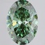 7.06 Ct. Fancy Vivid Green Oval Lab Grown Diamond