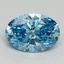 3.11 Ct. Fancy Vivid Blue Oval Lab Grown Diamond