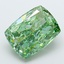 5.54 Ct. Fancy Vivid Green Cushion Lab Grown Diamond