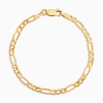 Ari 7.5 in. Beveled Figaro Chain Bracelet