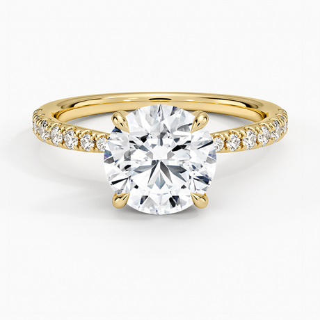 18K Yellow Gold Freesia 2mm Diamond Ring (1/3 ct. tw.)