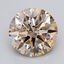 3.06 Ct. Light  Brown Round Lab Grown Diamond