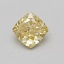 0.56 Ct. Fancy Intense Yellow Cushion Lab Grown Diamond