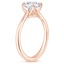 14K Rose Gold Laurel Engraved Ring, smallside view