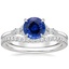 Platinum Nadia Diamond Ring with Curved Ballad Diamond Ring (1/6 ct. tw.)