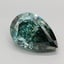 3.31 Ct. Fancy Vivid Bluish Green Pear Lab Grown Diamond
