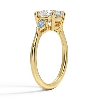 Custom Pear Three Stone Sapphire Ring