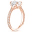 14K Rose Gold Rosemont Diamond Ring, smallside view