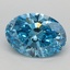 1.59 Ct. Fancy Vivid Blue Oval Lab Grown Diamond