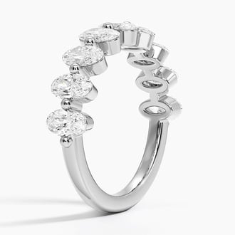 Ellipse Oval Lab Diamond Ring (1 1/2 ct. tw.) in Platinum