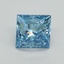 0.82 Ct. Fancy Vivid Blue Princess Lab Grown Diamond