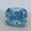 1.0 Ct. Fancy Vivid Malibu Blue Cushion Lab Grown Diamond