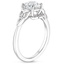 18K White Gold Celtic Crown Diamond Ring, smallside view
