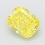 3.54 Ct. Fancy Vivid  Yellow Cushion Lab Grown Diamond
