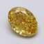 1.44 Ct. Fancy Vivid  Yellow Oval Lab Grown Diamond