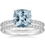 18KW Aquamarine Petite Shared Prong Bridal Set (1/2 ct. tw.), smalltop view