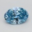 0.56 Ct. Fancy Vivid Blue Oval Lab Grown Diamond