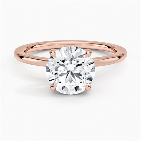 14K Rose Gold Audrey Perfect Fit Hidden Halo 1.4mm Diamond Ring