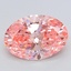 3.13 Ct. Fancy Vivid  Pink Oval Lab Grown Diamond