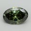 7.06 Ct. Fancy Vivid Green Oval Lab Grown Diamond