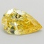 1.02 Ct. Fancy Vivid Yellow Pear Lab Grown Diamond