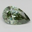 5.13 Ct. Fancy Vivid  Green Pear Lab Grown Diamond