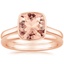 14KR Morganite Luna Bridal Set, smalltop view