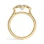 Round Bezel Three Stone Diamond Ring, smallview