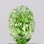 1.04 Ct. Fancy Vivid Green Oval Lab Grown Diamond