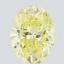 0.77 Ct. Fancy Intense Yellow Oval Lab Grown Diamond