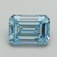 1.36 Ct. Fancy Intense Blue Emerald Lab Grown Diamond
