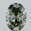 1.02 Ct. Fancy Vivid Green Oval Lab Grown Diamond