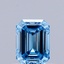 0.47 Ct. Fancy Vivid  Blue Emerald Lab Grown Diamond