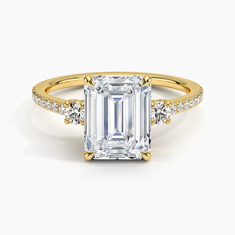 18K Yellow Gold Lyra Three Stone Diamond Ring (1/4 ct. tw.)