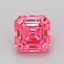 1.01 Ct. Fancy Vivid Pink Asscher Lab Grown Diamond