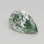 0.58 Ct. Fancy Vivid Green Pear Lab Grown Diamond