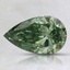 1.0 Ct. Fancy Vivid Pacific Green Pear Lab Grown Diamond, smalltop view