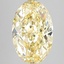 5.09 Ct. Fancy  Yellow Oval Lab Grown Diamond