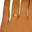 The Riley Ring, smalltop view on a hand