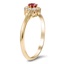The Marci Ring, smalltop view on a hand