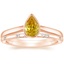 14K Rose Gold Luna Ring with Astra Diamond Ring