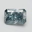3.12 Ct. Fancy Vivid Greenish Blue Radiant Lab Grown Diamond