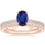 14K Rose Gold Petite Demi Diamond Ring (1/5 ct. tw.) with Luxe Ballad Diamond Ring (1/4 ct. tw.)