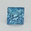1.51 Ct. Fancy Vivid Blue Princess Lab Grown Diamond