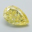 4.11 Ct. Fancy Intense Yellow Pear Lab Grown Diamond