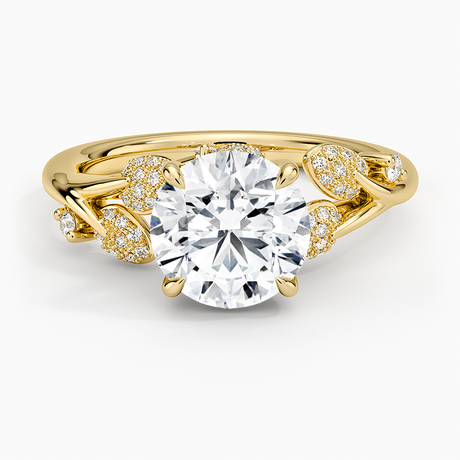 18K Yellow Gold Canopy Diamond Ring