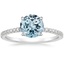 18K White Gold Viviana Three-Quarter Coverage Diamond Ring, smalltop view